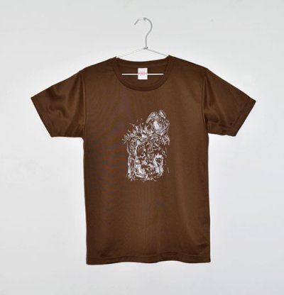 画像1: 平子雄一: ドローイングTシャツ（ブラウン） (1)