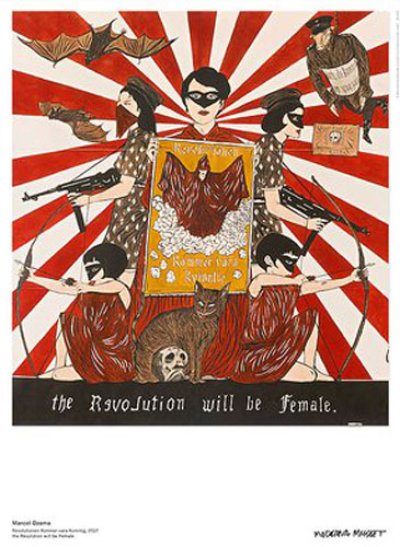 画像1: Marcel Dzama: the Revolution will be Female ポスター (1)