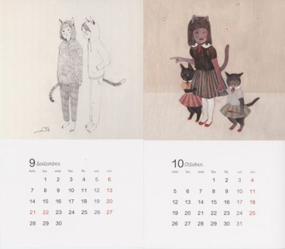 画像6: 樋口佳絵: 「cat＆dog＆me」カレンダー 2020 (6)