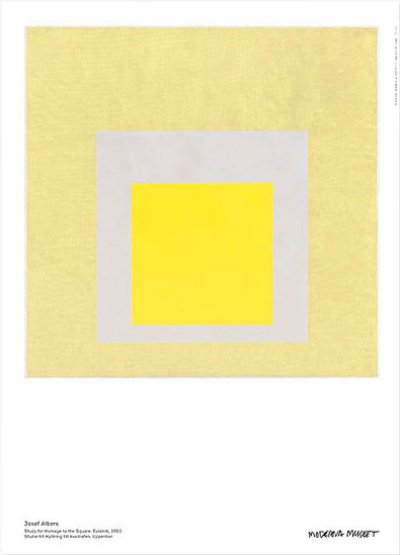 画像1: Josef Albers: Study for Homage to the Square. Evident, 1960 ポスター (1)