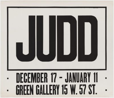 画像1: Donald Judd: 展覧会（1963）ポスター (1)