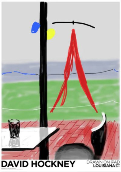 画像1: David Hockney: Me Draw on iPad, 2011 ポスター (1)