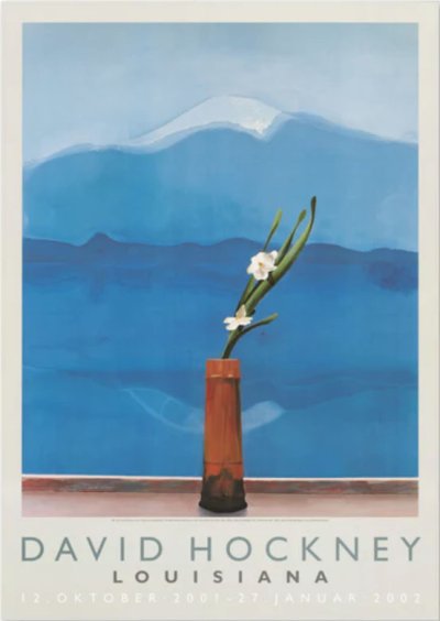 画像1: David Hockney: Mt.Fuji and Flowers, 1972 ポスター (1)