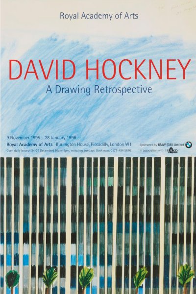 画像1: David Hockney: Drawing Retrospective展 ポスター (1)