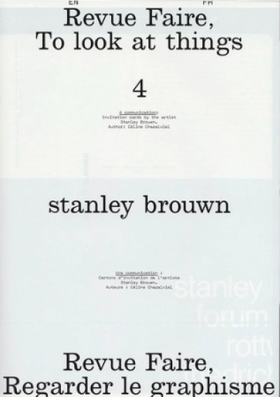 画像1: Revue Faire – To Look at Things #04: A Communication: Invitation Cards by the Artist Stanley Brouwn (1)