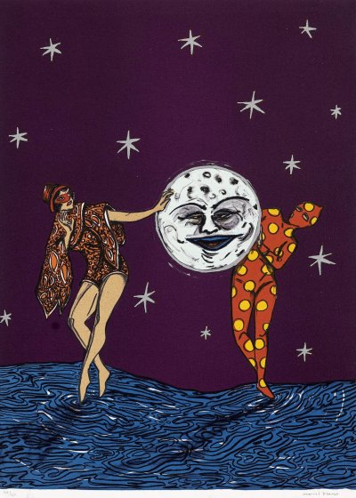 画像1: Marcel Dzama: She can make the moon come up two hours late（silver） (1)