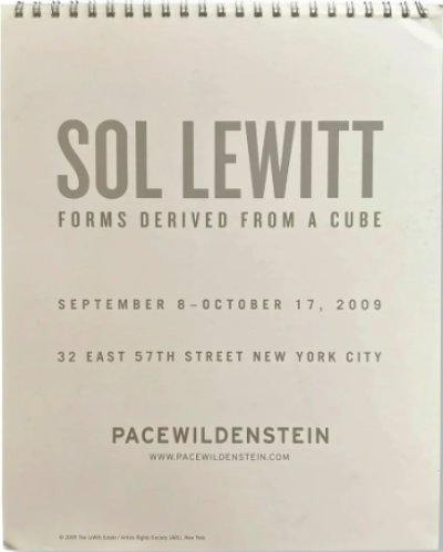 画像1: Sol LeWitt: Forms Derived Froma a Cube - Pace Wildenstein 2009 (1)
