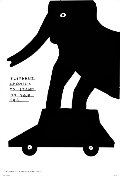 David Shrigley: Elephant ポスター - Satellite / サテライト